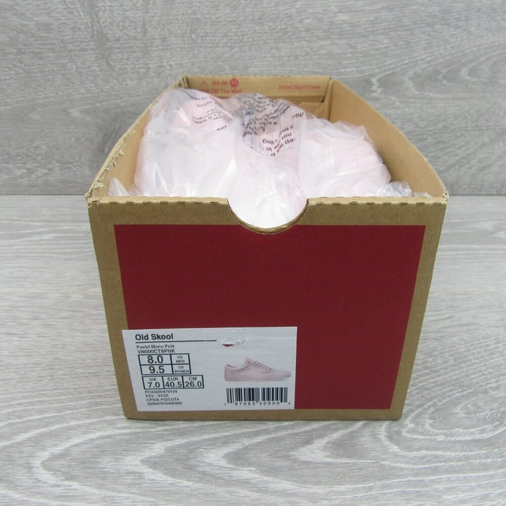 Vans Old Skool Pastel Mono Pink Mens Size 8 / Womens Size 9.5 NEW - Picture 12 of 13
